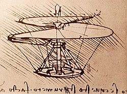 Leonardo da Vinci desenhou um modelo de helicptero